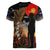 New Zealand ANZAC Day Women V Neck T Shirt Lest We Forget Silver Fern With Camouflage LT14 - Polynesian Pride