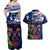 Australia And New Zealand ANZAC Day Couples Matching Off Shoulder Maxi Dress and Hawaiian Shirt Lest We Forget Silver Fern With Golden Wattle LT14 - Polynesian Pride