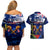 Australia And New Zealand ANZAC Day Couples Matching Off Shoulder Short Dress and Hawaiian Shirt Lest We Forget Silver Fern With Golden Wattle LT14 - Polynesian Pride