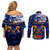 Australia And New Zealand ANZAC Day Couples Matching Off Shoulder Short Dress and Long Sleeve Button Shirt Lest We Forget Silver Fern With Golden Wattle LT14 - Polynesian Pride