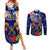 Australia And New Zealand ANZAC Day Couples Matching Summer Maxi Dress and Long Sleeve Button Shirt Lest We Forget Silver Fern With Golden Wattle LT14 Blue - Polynesian Pride