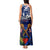 Australia And New Zealand ANZAC Day Tank Maxi Dress Lest We Forget Silver Fern With Golden Wattle LT14 - Polynesian Pride