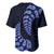 Blue New Zealand Paisley Silver Fern Baseball Jersey Aotearoa Maori LT14 - Polynesian Pride