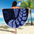 Blue New Zealand Paisley Silver Fern Beach Blanket Aotearoa Maori LT14 - Polynesian Pride