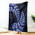 Blue New Zealand Paisley Silver Fern Blanket Aotearoa Maori LT14 Blue - Polynesian Pride