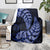 Blue New Zealand Paisley Silver Fern Blanket Aotearoa Maori LT14 - Polynesian Pride