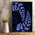 Blue New Zealand Paisley Silver Fern Canvas Wall Art Aotearoa Maori LT14 - Polynesian Pride