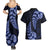 Blue New Zealand Paisley Silver Fern Couples Matching Summer Maxi Dress and Hawaiian Shirt Aotearoa Maori LT14 - Polynesian Pride