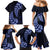 Blue New Zealand Paisley Silver Fern Family Matching Mermaid Dress and Hawaiian Shirt Aotearoa Maori LT14 - Polynesian Pride