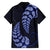 Blue New Zealand Paisley Silver Fern Family Matching Puletasi Dress and Hawaiian Shirt Aotearoa Maori LT14 - Polynesian Pride