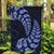 Blue New Zealand Paisley Silver Fern Garden Flag Aotearoa Maori LT14 Garden Flag Blue - Polynesian Pride