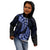 Blue New Zealand Paisley Silver Fern Kid Hoodie Aotearoa Maori LT14 - Polynesian Pride