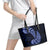 Blue New Zealand Paisley Silver Fern Leather Tote Bag Aotearoa Maori LT14 - Polynesian Pride