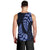 Blue New Zealand Paisley Silver Fern Men Tank Top Aotearoa Maori LT14 - Polynesian Pride