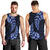 Blue New Zealand Paisley Silver Fern Men Tank Top Aotearoa Maori LT14 - Polynesian Pride