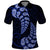 Blue New Zealand Paisley Silver Fern Polo Shirt Aotearoa Maori LT14 Blue - Polynesian Pride