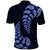 Blue New Zealand Paisley Silver Fern Polo Shirt Aotearoa Maori LT14 - Polynesian Pride