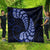 Blue New Zealand Paisley Silver Fern Quilt Aotearoa Maori LT14 - Polynesian Pride