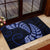 Blue New Zealand Paisley Silver Fern Rubber Doormat Aotearoa Maori LT14 - Polynesian Pride