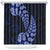 Blue New Zealand Paisley Silver Fern Shower Curtain Aotearoa Maori LT14 Blue - Polynesian Pride