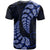 Blue New Zealand Paisley Silver Fern T Shirt Aotearoa Maori LT14 - Polynesian Pride