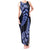 Blue New Zealand Paisley Silver Fern Tank Maxi Dress Aotearoa Maori LT14 Women Blue - Polynesian Pride