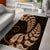 Brown New Zealand Paisley Silver Fern Area Rug Aotearoa Maori LT14 - Polynesian Pride