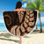 Brown New Zealand Paisley Silver Fern Beach Blanket Aotearoa Maori LT14 - Polynesian Pride