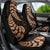 Brown New Zealand Paisley Silver Fern Car Seat Cover Aotearoa Maori LT14 - Polynesian Pride