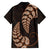 Brown New Zealand Paisley Silver Fern Family Matching Puletasi Dress and Hawaiian Shirt Aotearoa Maori LT14 - Polynesian Pride