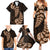 Brown New Zealand Paisley Silver Fern Family Matching Summer Maxi Dress and Hawaiian Shirt Aotearoa Maori LT14 - Polynesian Pride