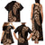 Brown New Zealand Paisley Silver Fern Family Matching Tank Maxi Dress and Hawaiian Shirt Aotearoa Maori LT14 - Polynesian Pride