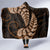 Brown New Zealand Paisley Silver Fern Hooded Blanket Aotearoa Maori LT14 - Polynesian Pride