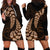 Brown New Zealand Paisley Silver Fern Hoodie Dress Aotearoa Maori LT14 - Polynesian Pride