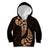 Brown New Zealand Paisley Silver Fern Kid Hoodie Aotearoa Maori LT14 Hoodie Brown - Polynesian Pride