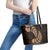 Brown New Zealand Paisley Silver Fern Leather Tote Bag Aotearoa Maori LT14 - Polynesian Pride