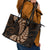 Brown New Zealand Paisley Silver Fern Leather Tote Bag Aotearoa Maori LT14 - Polynesian Pride