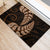 Brown New Zealand Paisley Silver Fern Rubber Doormat Aotearoa Maori LT14 - Polynesian Pride