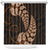 Brown New Zealand Paisley Silver Fern Shower Curtain Aotearoa Maori LT14 Brown - Polynesian Pride