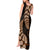 Brown New Zealand Paisley Silver Fern Tank Maxi Dress Aotearoa Maori LT14 - Polynesian Pride