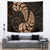 Brown New Zealand Paisley Silver Fern Tapestry Aotearoa Maori LT14 - Polynesian Pride