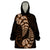 Brown New Zealand Paisley Silver Fern Wearable Blanket Hoodie Aotearoa Maori LT14 One Size Brown - Polynesian Pride