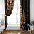 Brown New Zealand Paisley Silver Fern Window Curtain Aotearoa Maori LT14 - Polynesian Pride