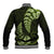 Green New Zealand Paisley Silver Fern Baseball Jacket Aotearoa Maori LT14 - Polynesian Pride