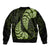 Green New Zealand Paisley Silver Fern Bomber Jacket Aotearoa Maori LT14 - Polynesian Pride