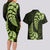 Green New Zealand Paisley Silver Fern Couples Matching Long Sleeve Bodycon Dress and Hawaiian Shirt Aotearoa Maori LT14 - Polynesian Pride