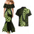 Green New Zealand Paisley Silver Fern Couples Matching Mermaid Dress and Hawaiian Shirt Aotearoa Maori LT14 - Polynesian Pride