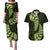 Green New Zealand Paisley Silver Fern Couples Matching Puletasi Dress and Hawaiian Shirt Aotearoa Maori LT14 Green - Polynesian Pride