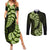 Green New Zealand Paisley Silver Fern Couples Matching Summer Maxi Dress and Long Sleeve Button Shirt Aotearoa Maori LT14 Green - Polynesian Pride