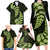 Green New Zealand Paisley Silver Fern Family Matching Long Sleeve Bodycon Dress and Hawaiian Shirt Aotearoa Maori LT14 - Polynesian Pride